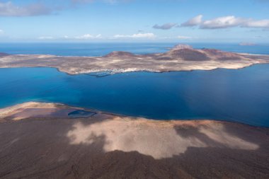 Kanarya Adaları, İspanya. Panoramik Mirador del Rio, Lanzarote Adası