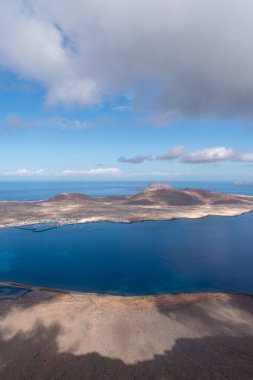 Kanarya Adaları, İspanya. Panoramik Mirador del Rio, Lanzarote Adası