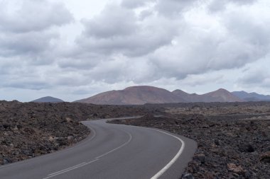 Volkanik arazi, Lanzarote Adası, Kanarya geçiş yolu