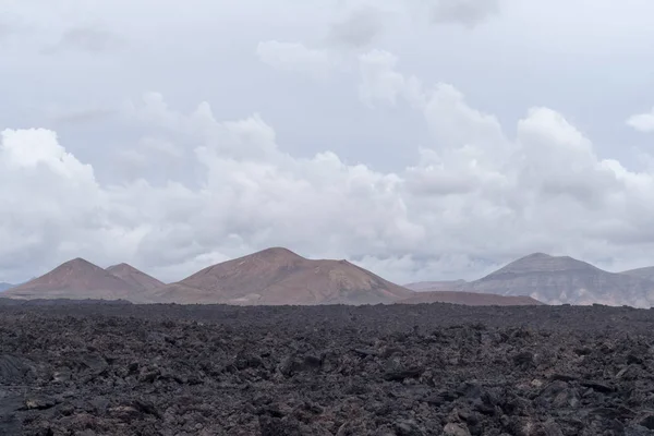 Paisagem Acidentada Rocha Vulcânica Ilha Lanzarote Ilhas Canárias Espanha — Fotografia de Stock