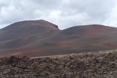 Timanfaya Milli Parkı (Montanas del Fuego veya dağlar ateş), Lanzarote Adası, İspanya