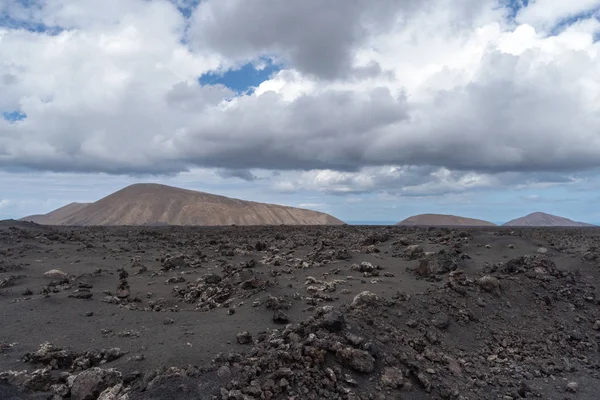 Sziklás Vulkanikus Táj Lanzarote Canary Islands Spanyolország — Stock Fotó