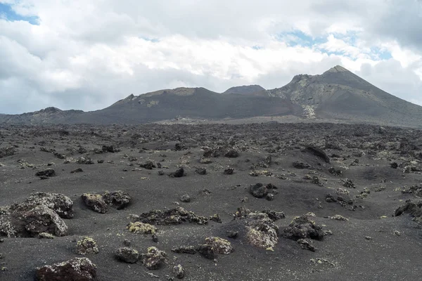 Sziklás Vulkanikus Táj Lanzarote Canary Islands Spanyolország — Stock Fotó