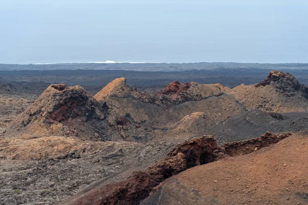 Vulkanlandschaft Montanas Del Fuego Timanfaya Nationalpark Lanzarote Kanarische Inseln — Stockfoto