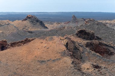 Volkanik manzara, Montanas del Fuego, Timanfaya Milli Parkı, Lanzarote, Kanarya Adaları