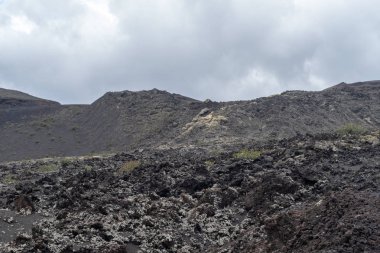 Volkanik manzara, Montanas del Fuego, Timanfaya Milli Parkı, Lanzarote, Kanarya Adaları, İspanya