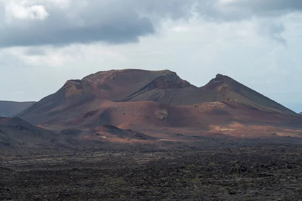 Paisaje Volcánico Montanas Del Fuego Parque Nacional Timanfaya Lanzarote Islas —  Fotos de Stock