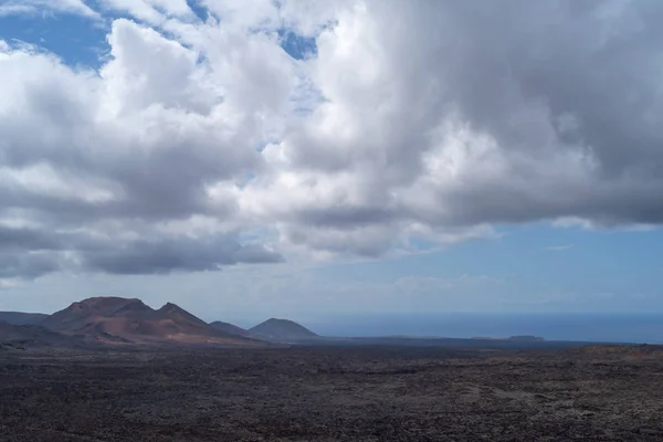 Volkanik Manzara Montanas Del Fuego Timanfaya Milli Parkı Lanzarote Kanarya — Stok fotoğraf