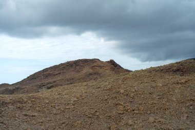 Sağlam manzara volkanik kaya, Lanzarote Adası, Kanarya Adaları, İspanya