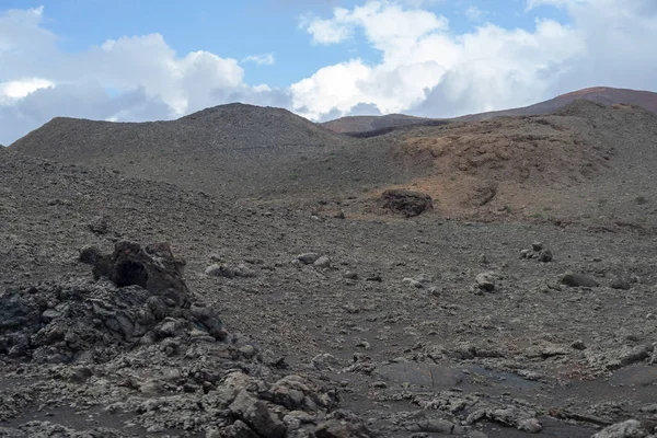 Vulkanlandschaft Montanas Del Fuego Timanfaya Nationalpark Lanzarote Kanarische Inseln Spanien — Stockfoto