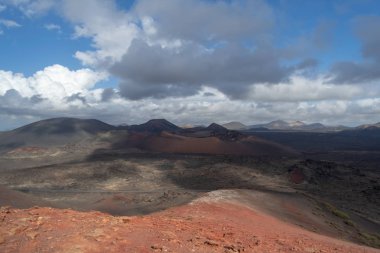Volkanik manzara, Montanas del Fuego, Timanfaya Milli Parkı, Lanzarote, Kanarya Adaları, İspanya