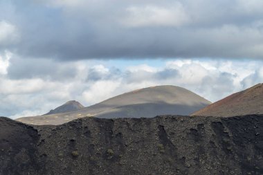 Volkanik manzara, Montanas del Fuego, Timanfaya Milli Parkı, Lanzarote, Kanarya Adaları, İspanya