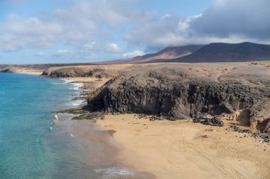 Cera beach (Playa de la Cera, Papagayo plajları, Lanzarote Adası, Kanarya Adaları, İspanya