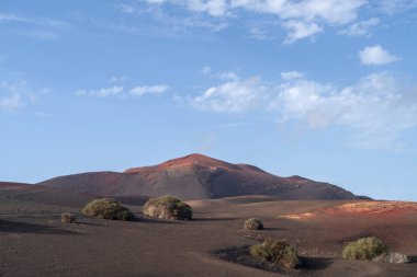 Volkanik manzara, Montanas del Fuego, Timanfaya Milli Parkı, Lanzarote, Kanarya Adaları, İspanya