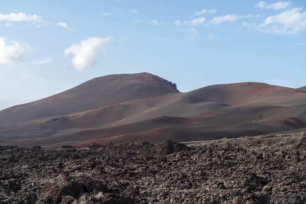 Vulkanikus Táj Montanas Del Fuego Timanfaya Nemzeti Park Lanzarote Canary — Stock Fotó