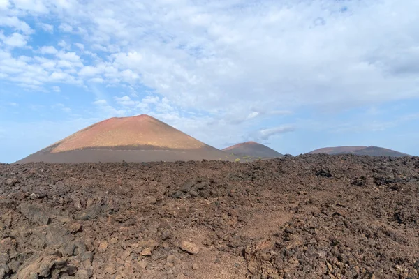 Száraz Táj Lanzarote Canary Spanyolország — Stock Fotó