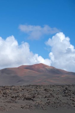 Volkanik manzara, Montanas del Fuego, Timanfaya Milli Parkı, Lanzarote, Kanarya Adaları, İspanya