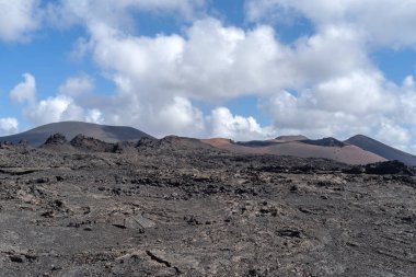 Volkanik manzara, Montanas del Fuego, Timanfaya Milli Parkı, Lanzarote, Kanarya Adaları, İspanya