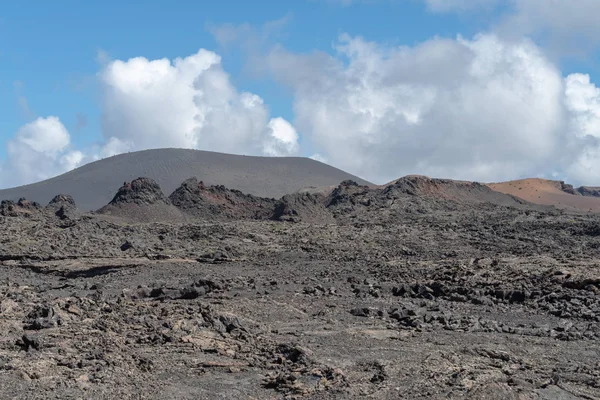 Volkanik Manzara Montanas Del Fuego Timanfaya Milli Parkı Lanzarote Kanarya — Stok fotoğraf