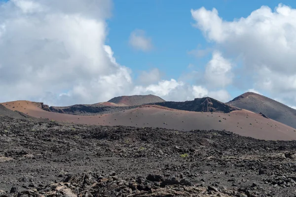 Vulkaniska Landskapet Montanas Del Fuego Nationalparken Timanfaya Lanzarote Kanarieöarna Spanien — Stockfoto