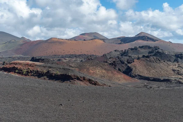 Volcanic landscape, Montanas del Fuego, Timanfaya National Park, Lanzarote, Canary Islands, Spain