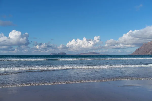 Канарские Острова Испания Вид Остров Грасиа Пляжа Фамара — стоковое фото