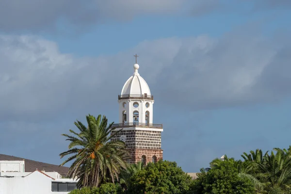 Clock Tower Church Nuestra Senora Guadalupe Teguise Lanzarote Canary — Stock Photo, Image