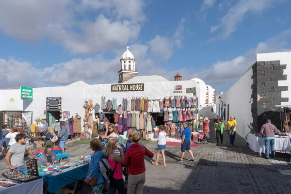 Teguise Lanzarote Espagne Octobre 2018 Tous Les Dimanches Dans Les — Photo