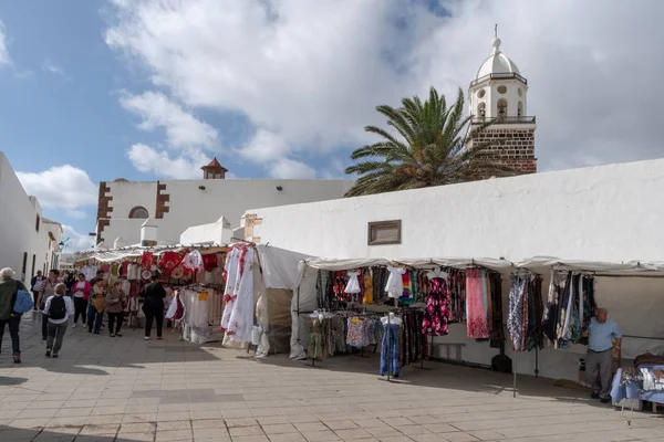 Teguise Lanzarote Spain October 2018 Every Sunday Squares Cobbled Streets — Stock Photo, Image