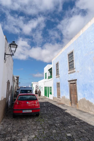 Teguise Lanzarote Spanya Ekim 2018 Tipik Street Teguise Lanzarote Köyde — Stok fotoğraf