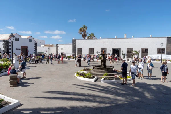 Teguise Lanzarote Spain October 2018 Central Square Village Teguise Lanzarote — Stock Photo, Image