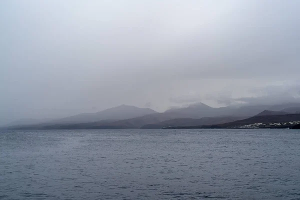 Krajobraz Linia Brzegowa Lanzarote Wyspy Kanaryjskie Hiszpania — Zdjęcie stockowe