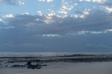 Sabah görünümü Corralejo Beach Fuerteventura, Kanarya Adaları, İspanya