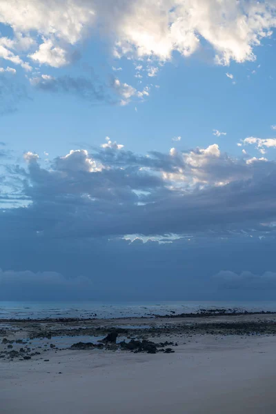 Blick Morgen Auf Den Strand Corralejo Auf Fuerteventura Kanarische Inseln — Stockfoto