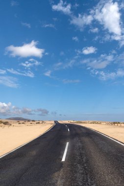 İspanya, Fuerteventura, Corralejo Tabiat Parkı, boş yol göster