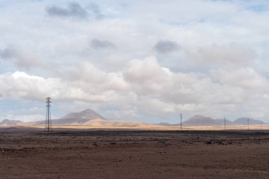 Kurak ve rocky Dağları, Fuerteventura, Kanarya Adaları, İspanya