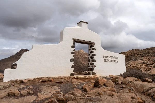 Betancuria Belediyesi Fuerteventura Kanarya Adaları Spanya Için Ziyaretçi Karşılama Yolun — Stok fotoğraf