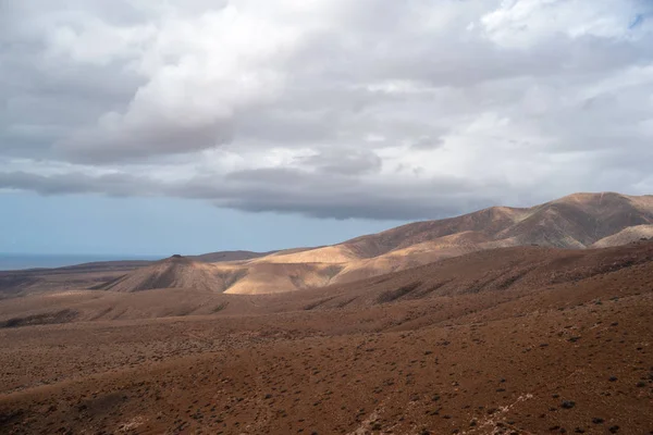 Vulkanikus Hegyek Tája Betancuria Kanári Szigetek Fuerteventura Spanyolország — Stock Fotó