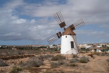 Fuerteventura, Kanarya Adaları, İspanya, eski rüzgar değirmeni