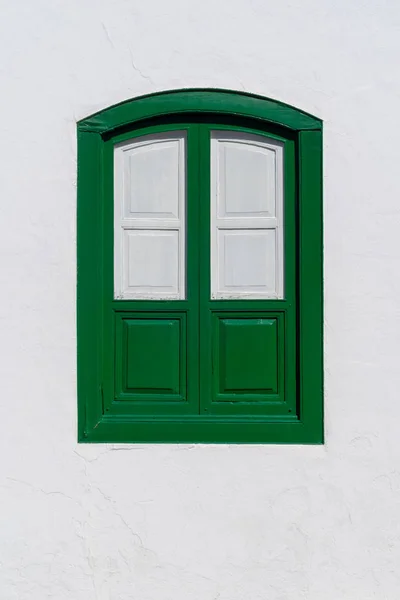 Holzfenster Lanzarote Kanarische Inseln Spanien — Stockfoto