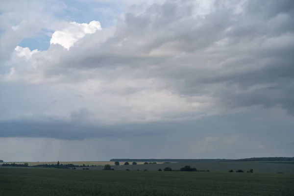 Storm clouds overcast countryside, Podolia region of Ukraine