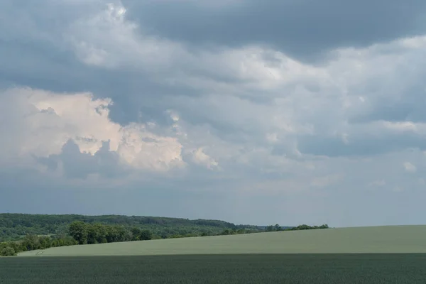 Nuvens Tempestade Nublado Campo Podilski Tovtry Parque Natural Nacional Região — Fotografia de Stock