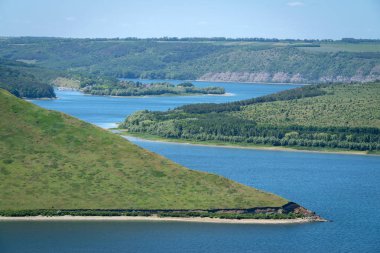 Dniester Nehri, Ukrayna, yüksek açılı görünüş