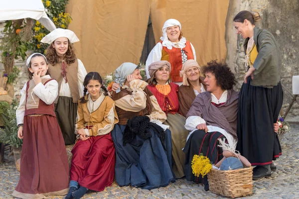 Katılımcılar re-enactment tarihi — Stok fotoğraf