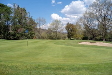 Garlenda golf sahası, Savona eyaletinde, Ligurya Bölgesi, İtalya