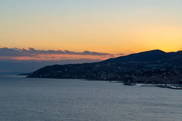 Akşam ışığı, İtalyan Rivierası — Stok fotoğraf