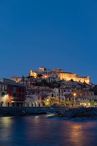 Italian Riviera, Imperia by night — Stock Photo, Image
