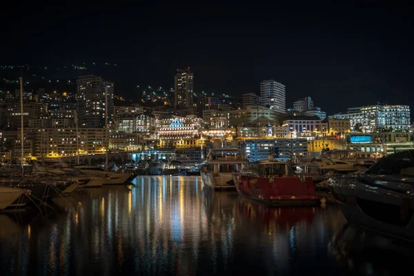 Monaco door de nacht — Stockfoto