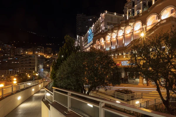 Monaco vista strada nella notte — Foto Stock