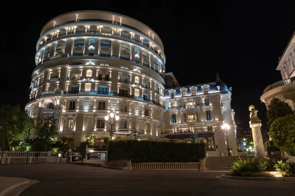 Hotel de Paris Monte Carlo by night – stockfoto